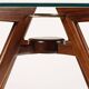 Vintage coffee table in beech and glass Argentina 1950s