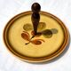 GIEN ceramic cheese dish with vintage floral decoration