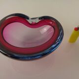 Sommerso Murano Glass Ashtray, Italy, 1960s