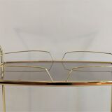 Serves golden trolley bar with wheels, in golden brass of the 80'S