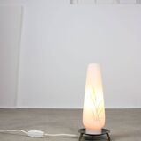 Mid-Century Italian Brass and Opaline Table Lamp