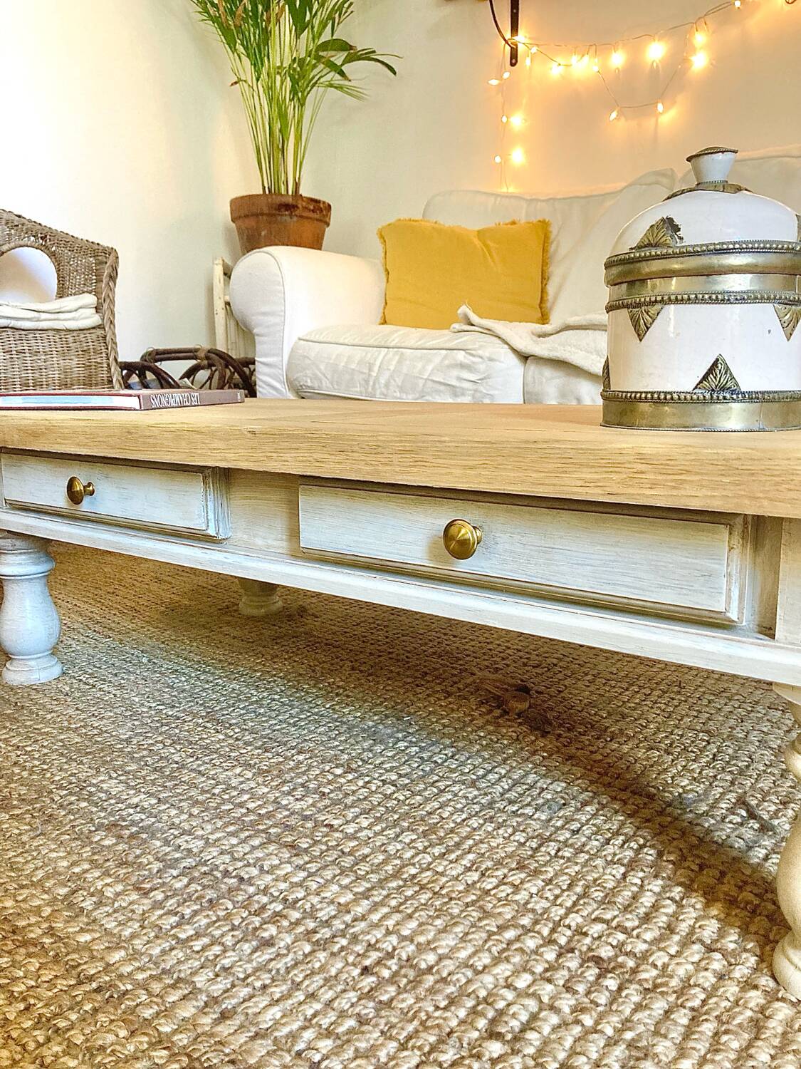 Solid wood coffee table