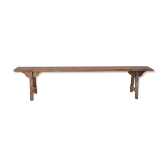 Wooden farm bench