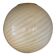 Contemporary Amber-White Sphere Pendant in Murano Glass