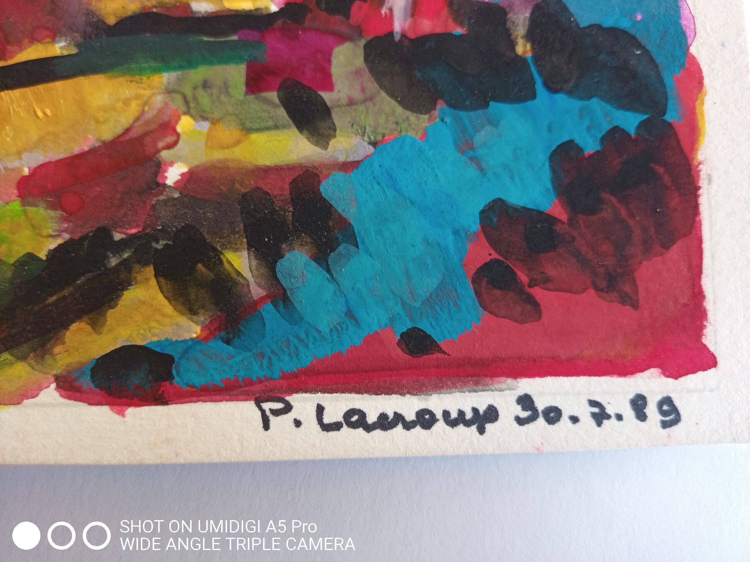 Pierre Lacroux (1909-1993) Gouache on paper, 1989