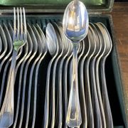 Christofle cutlery set model Boréal 24 pieces Silver-plated Metal Art D box