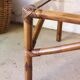Rattan coffee table and vintage smoked glass top
