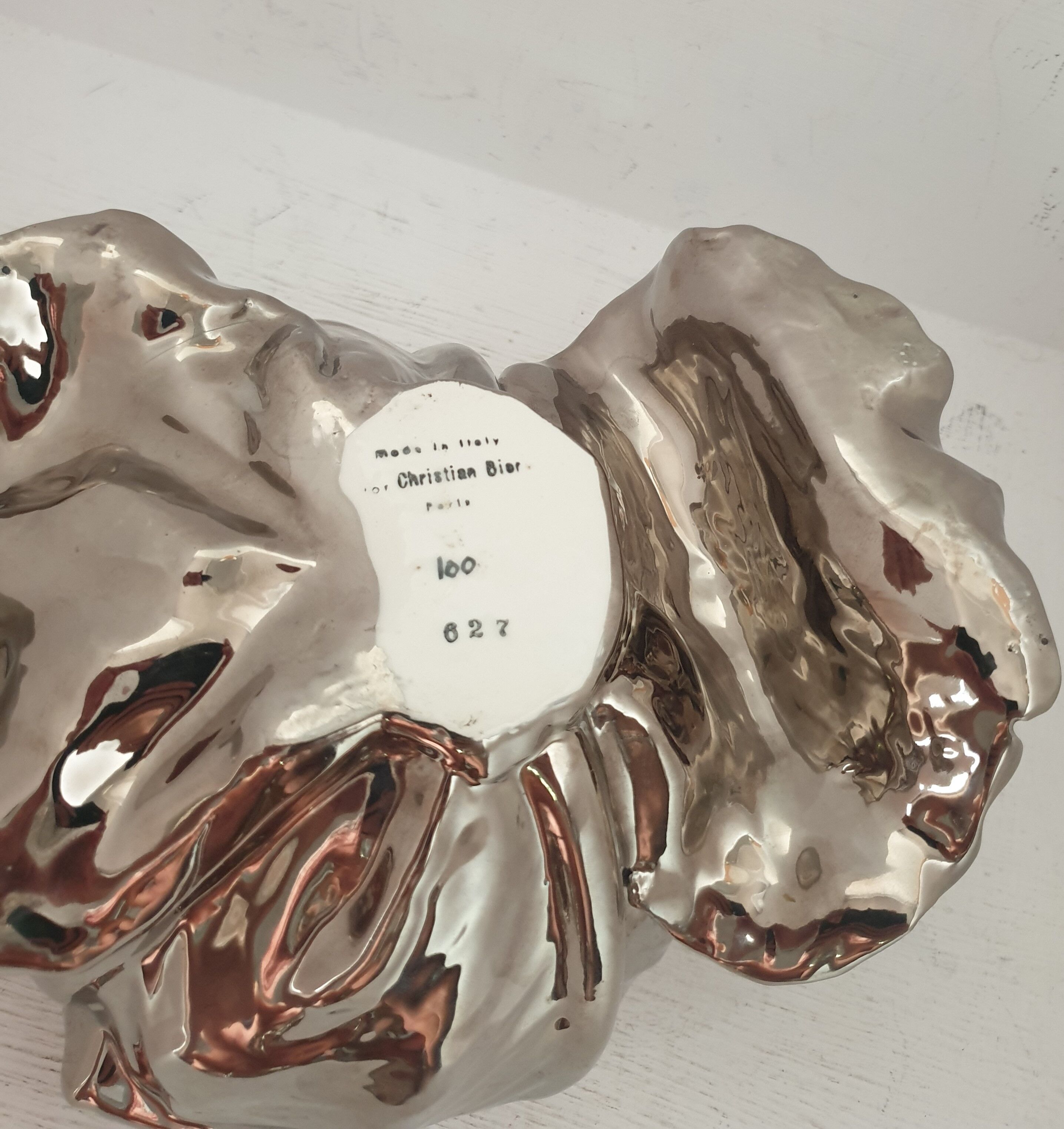 Christian Dior silver porcelain bonbonnière