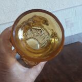 Art Deco vase amber glass