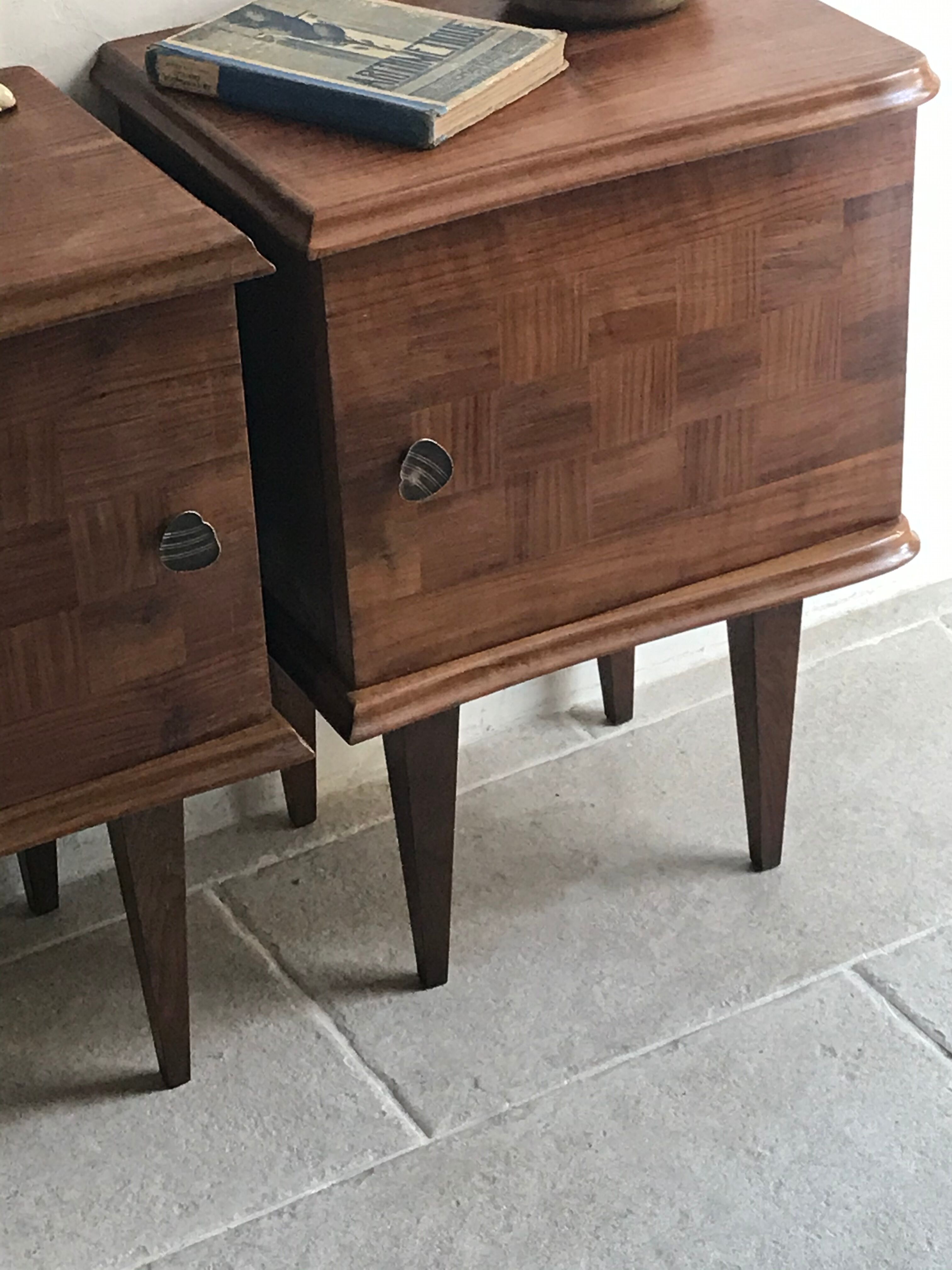 Pair of vintage bedsides