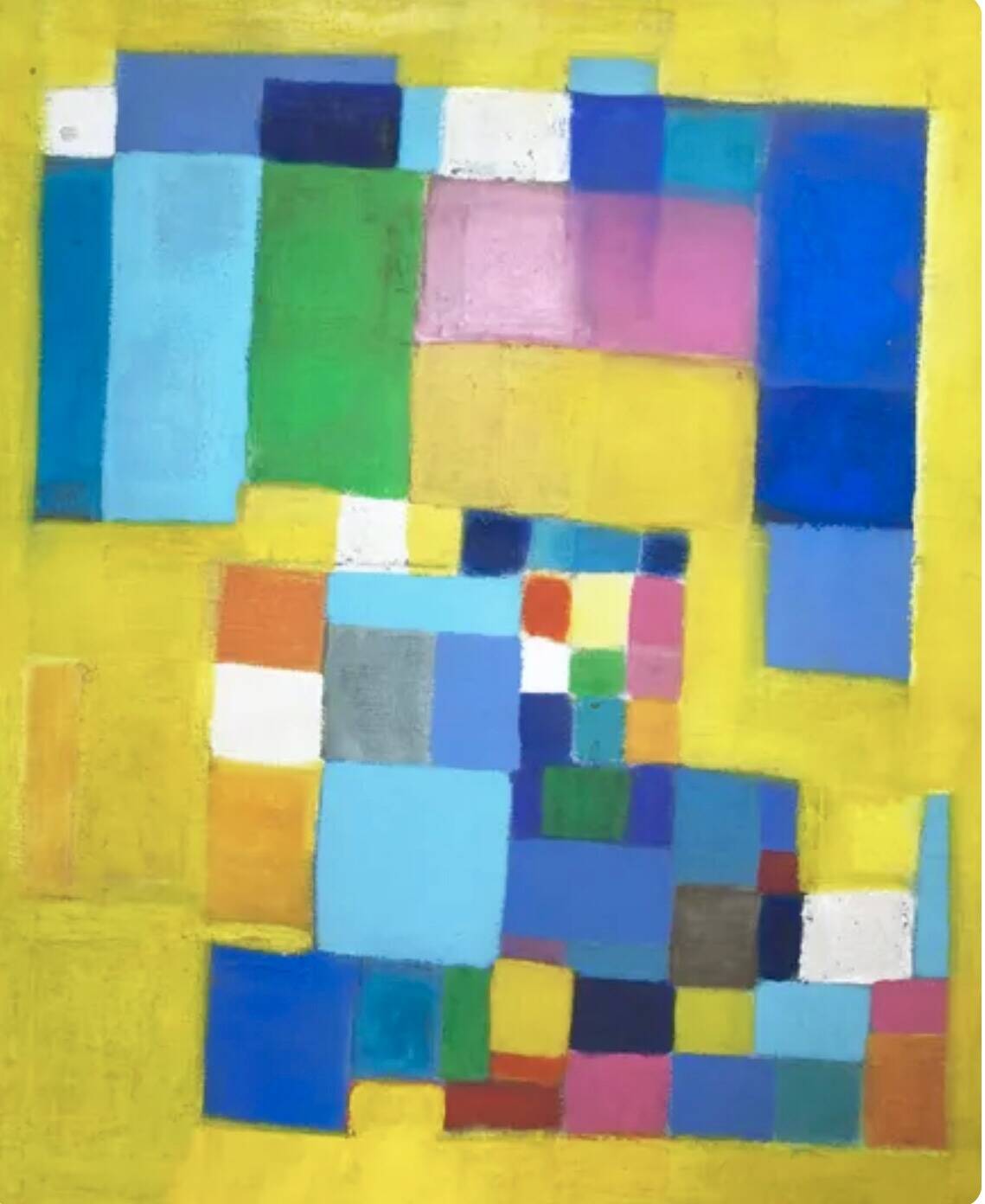 Abstract yellow painting