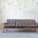 Mid-Century Teak and Leather 3-Seater Sofa from Ekornes, 1970s