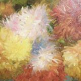 Painting flowers oil on canvas