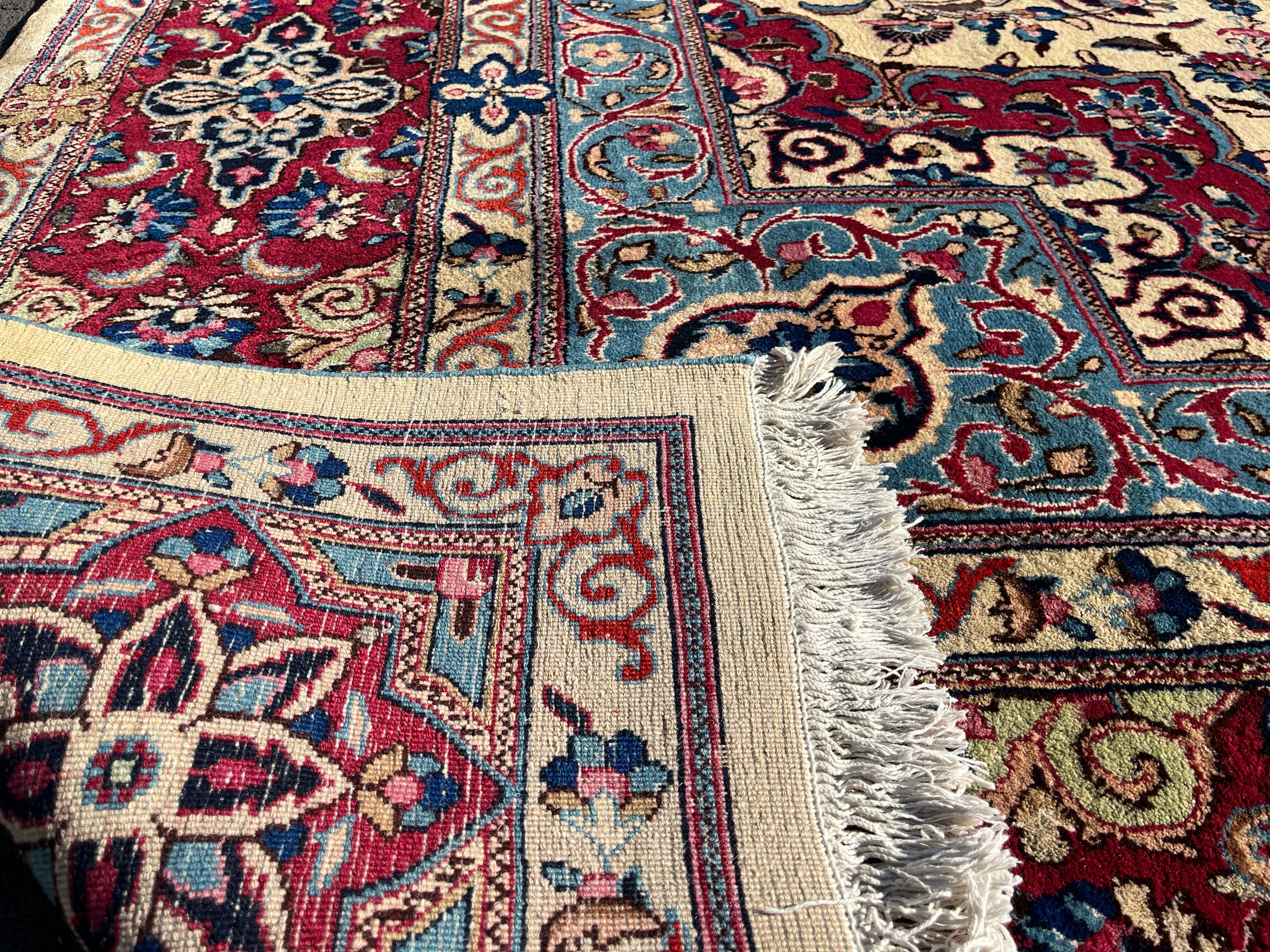 Tapis Kashmar Signé : "Royal" Vers 1950. 400x300 cm