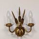 Pair of wheat ear wall lights