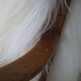 Henning Kjærnulf, armchair reupholstered in long-haired Icelandic sheepskin, 1950