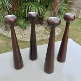 Pair of large Scandinavian candlesticks, 70s, vintage