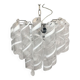 Transparent and white “ricci” murano glass chandelier d50