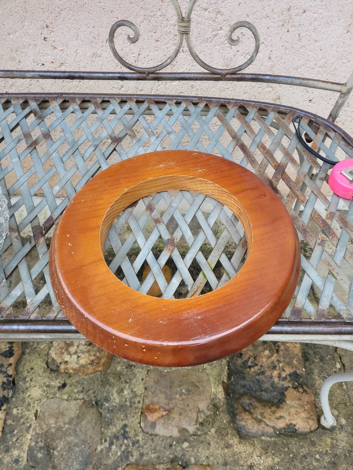 Round molded glass ceiling light