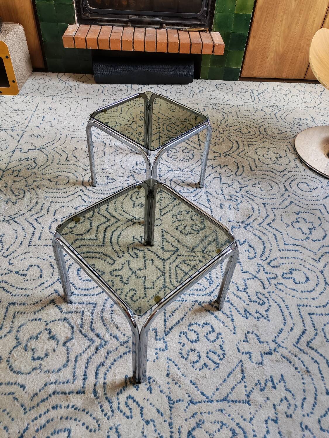 Pair of vintage 1970s side tables.