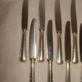 12 table knives with trilobate handles by the brand "G.Vivier"