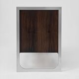 Vintage sideboard with handmade relief surface, metal, Germany, 1960s