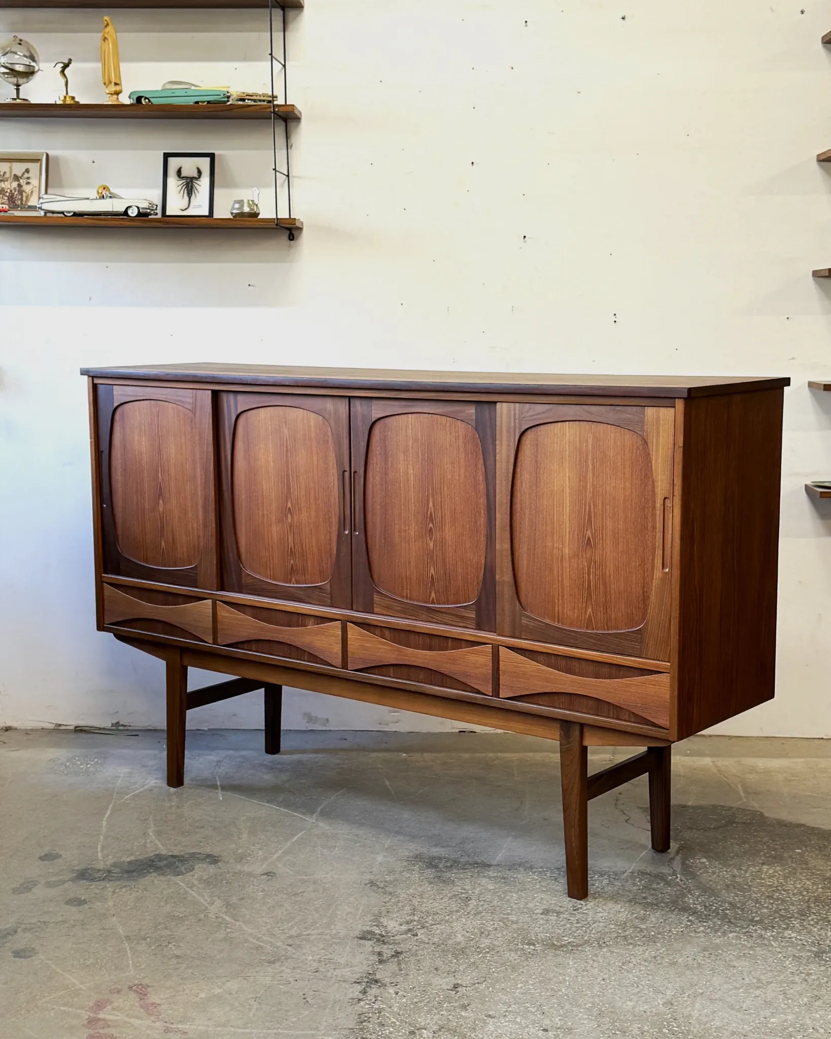 Buffet en teck, Danemark, années 1960/70, vintage, mid-century modern