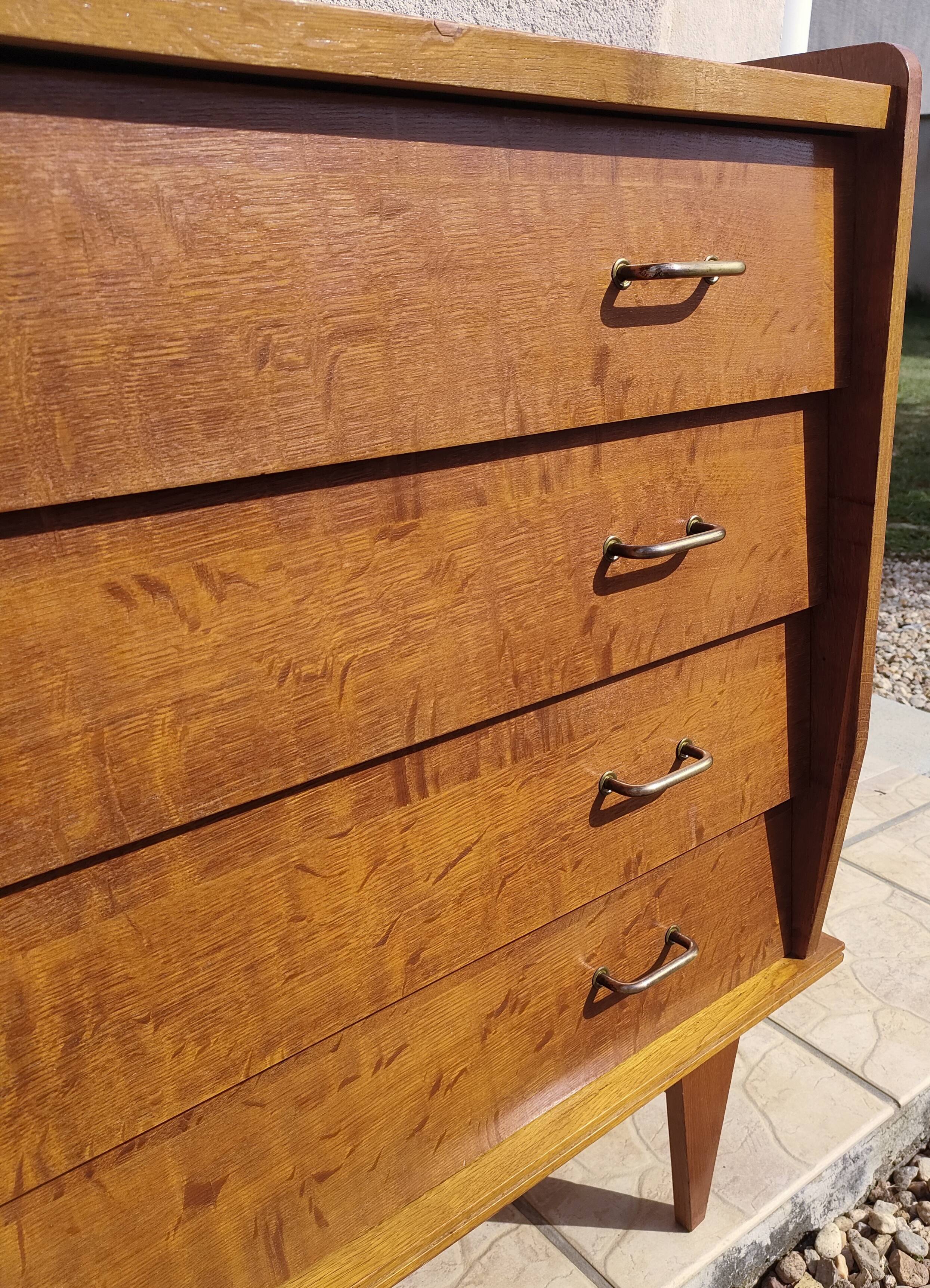 Designer wooden chest of drawers from the 60s