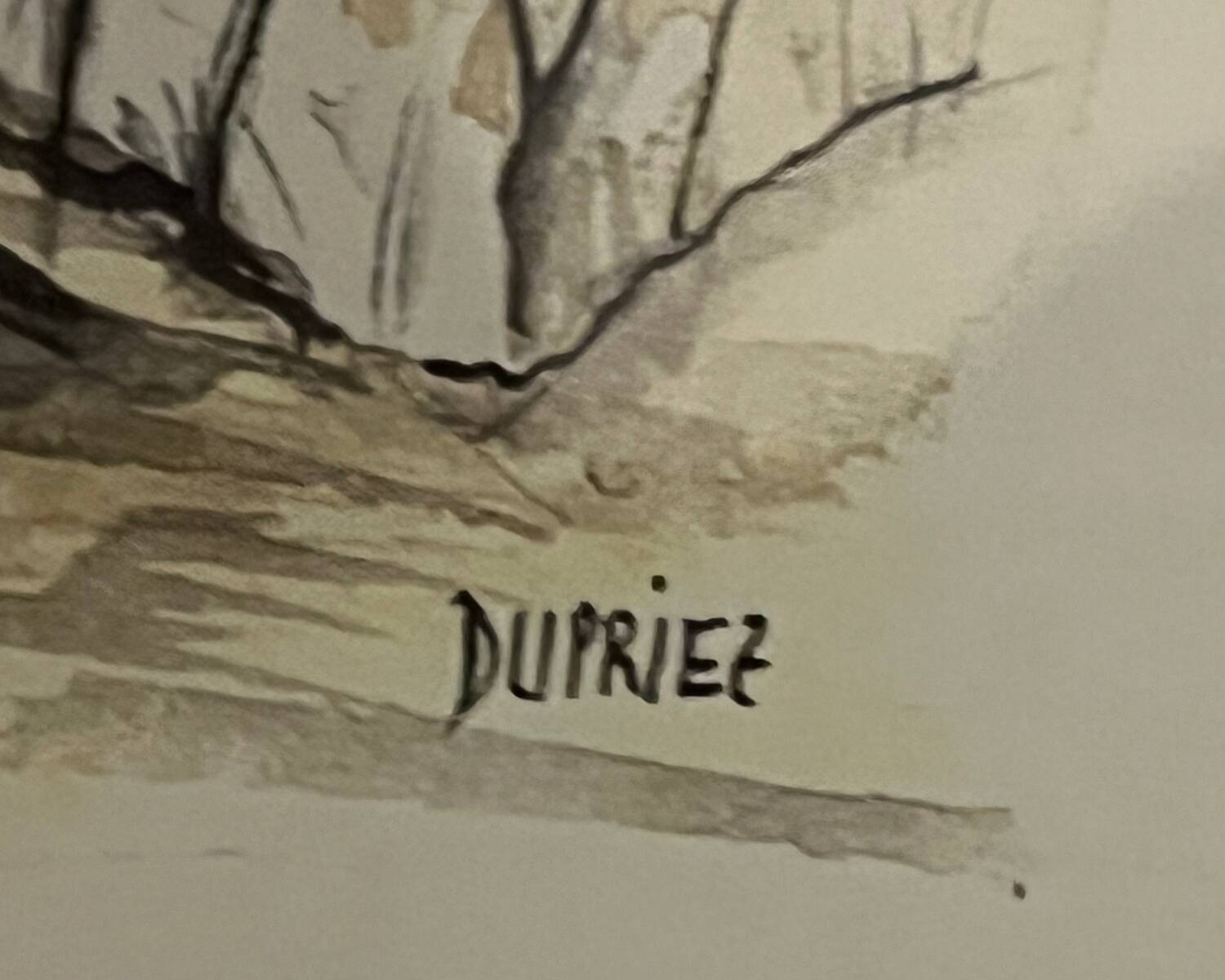 Tableau : Aquarelle -paysage de marais