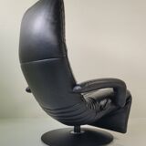 Fauteuil Jori Yoga Relax cuir noir