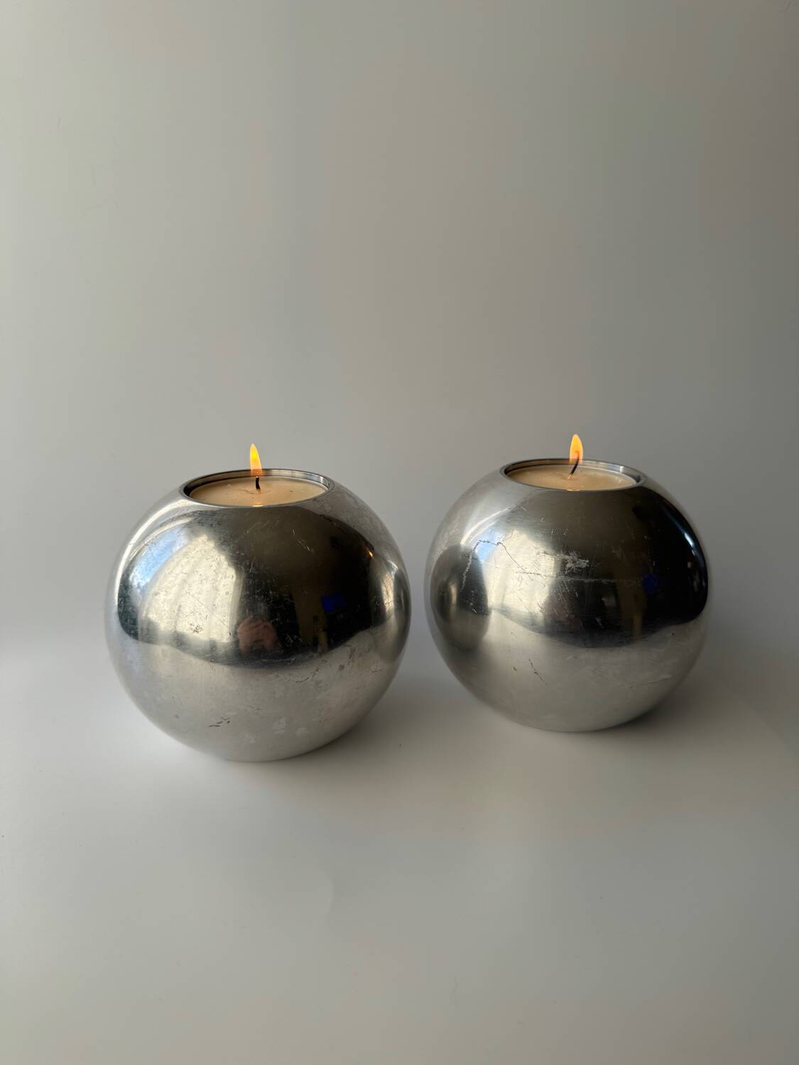 Pair of XL Vintage IKEA Nässjö candle holder designed by Ehlén Johanss