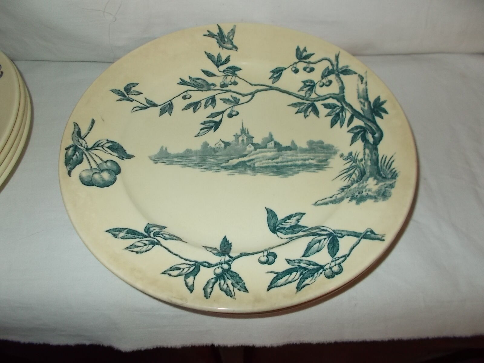 Lot of 8 flat plates iron earth Sce Maurice