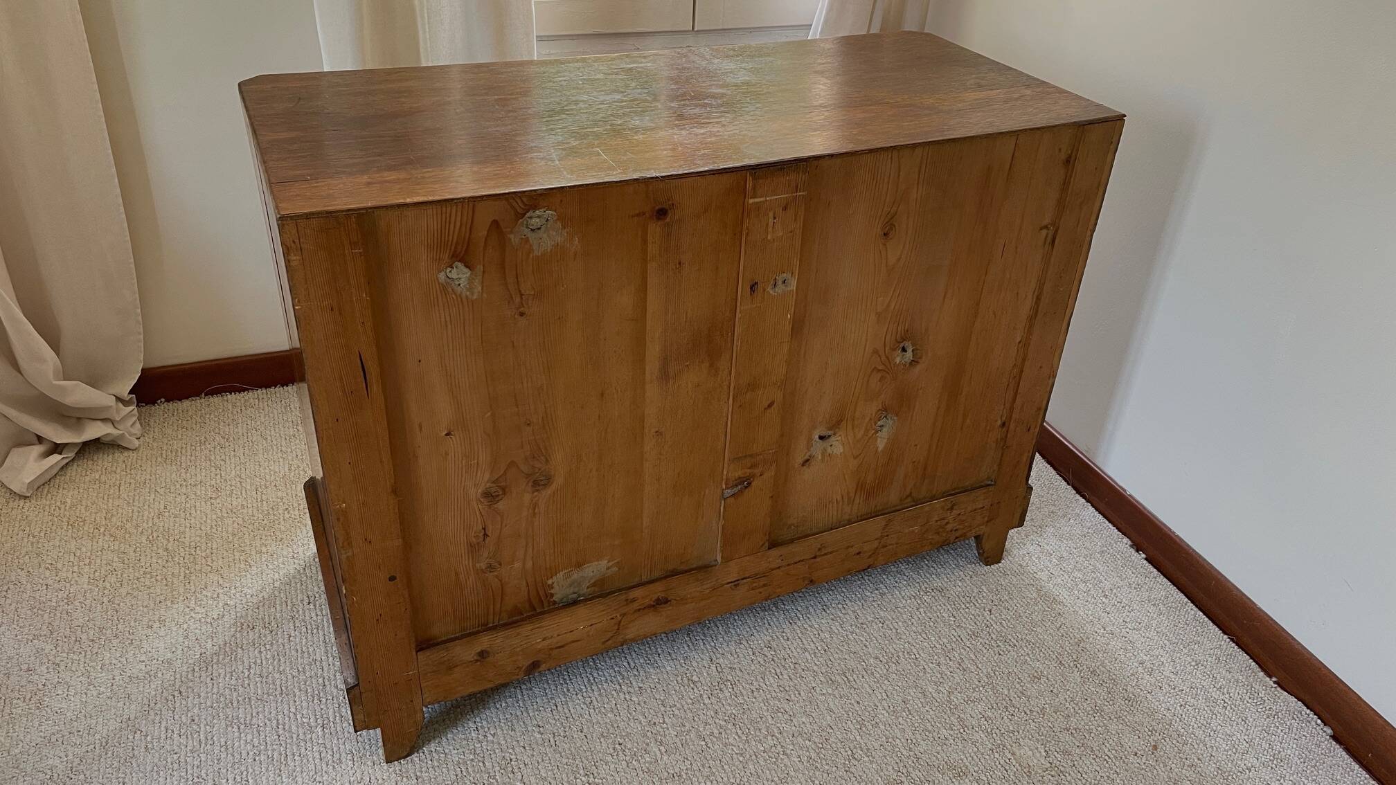 Antique Walnut and Solid Wood Commode