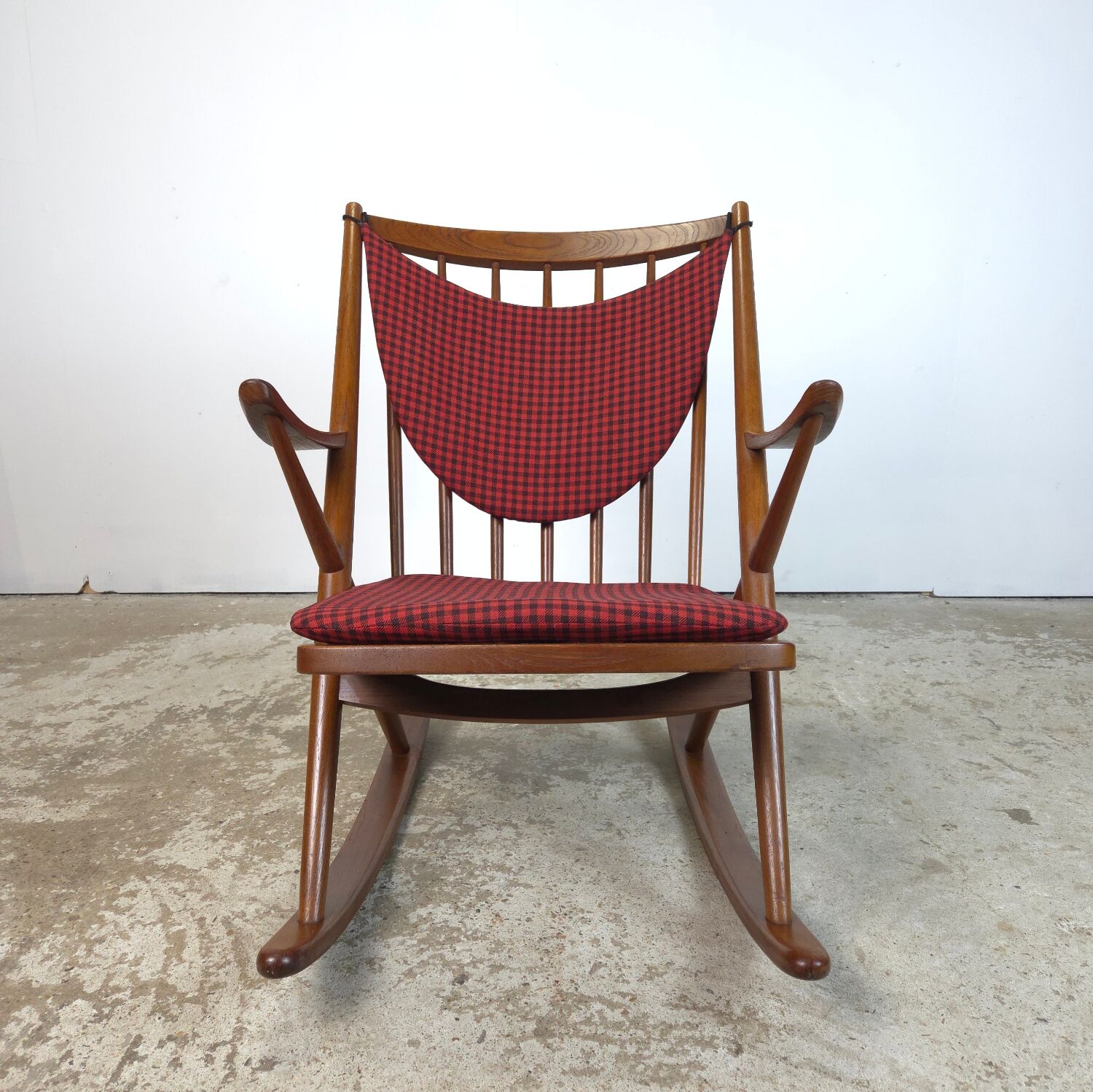 Frank Reenskaug, Bramin Møbler rocking chair Danish teak 60s