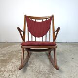 Frank Reenskaug, Bramin Møbler rocking chair Danish teak 60s