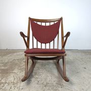 Frank Reenskaug, Bramin Møbler rocking chair Danish teak 60s
