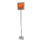 Chromed metal plexiglass floor lamp 1980 - 1990
