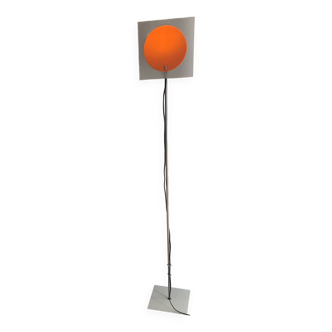 Chromed metal plexiglass floor lamp 1980 - 1990