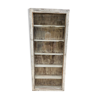 Burmese teak wall display case