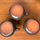 Mid-Century Modern German Studio Pottery Jug with Mugs by Melitta Teubner, 1960s, Set of 4