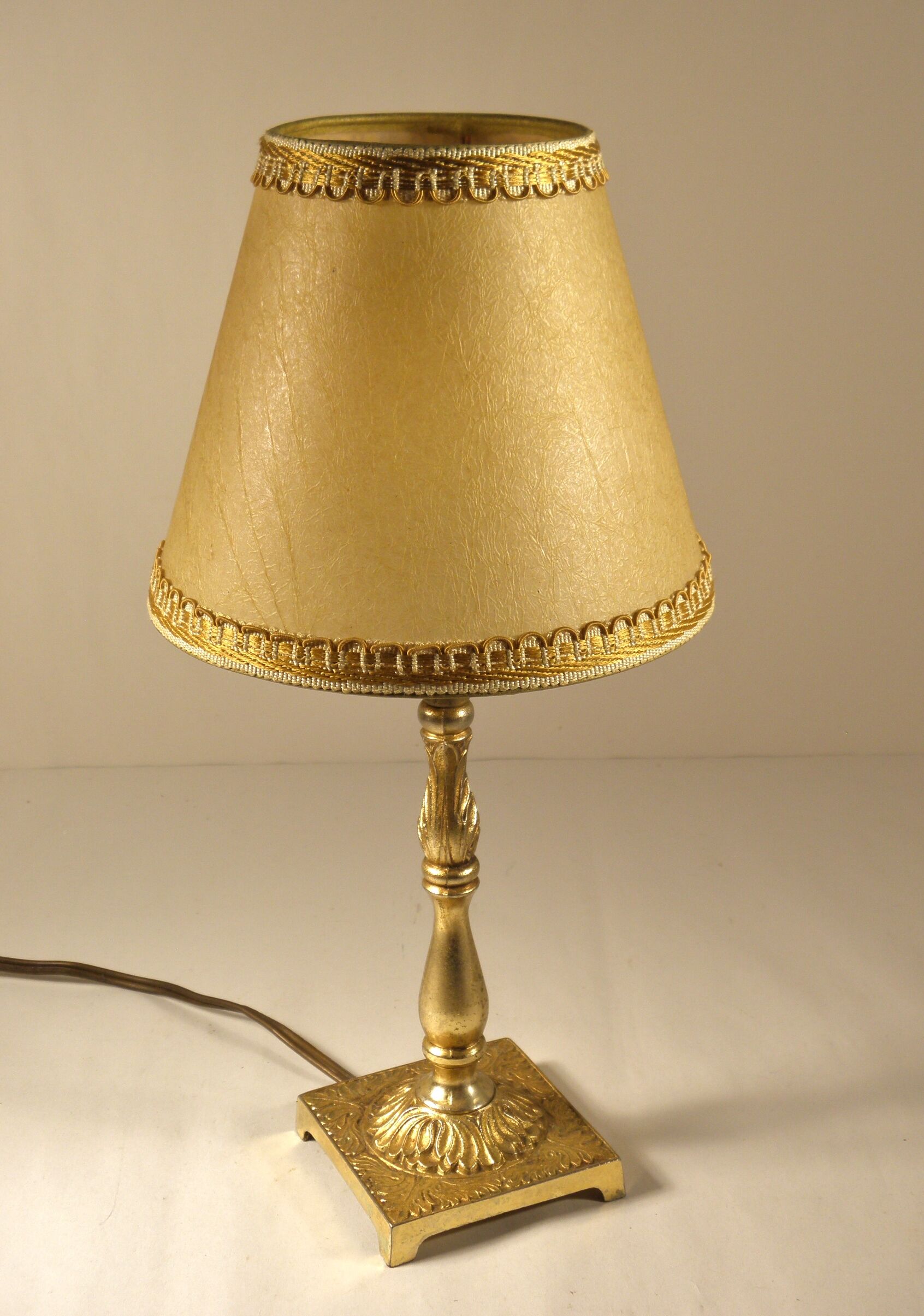 Golden metal lamp