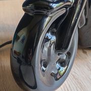 Vintage black ceramic motorcycle table lamp | Harley Davidson style