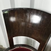 Paire de chaises époque Art Déco velours rouge