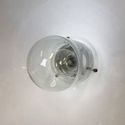 Lampe murale industrielle avec abat-jour en émail noir, années 1960