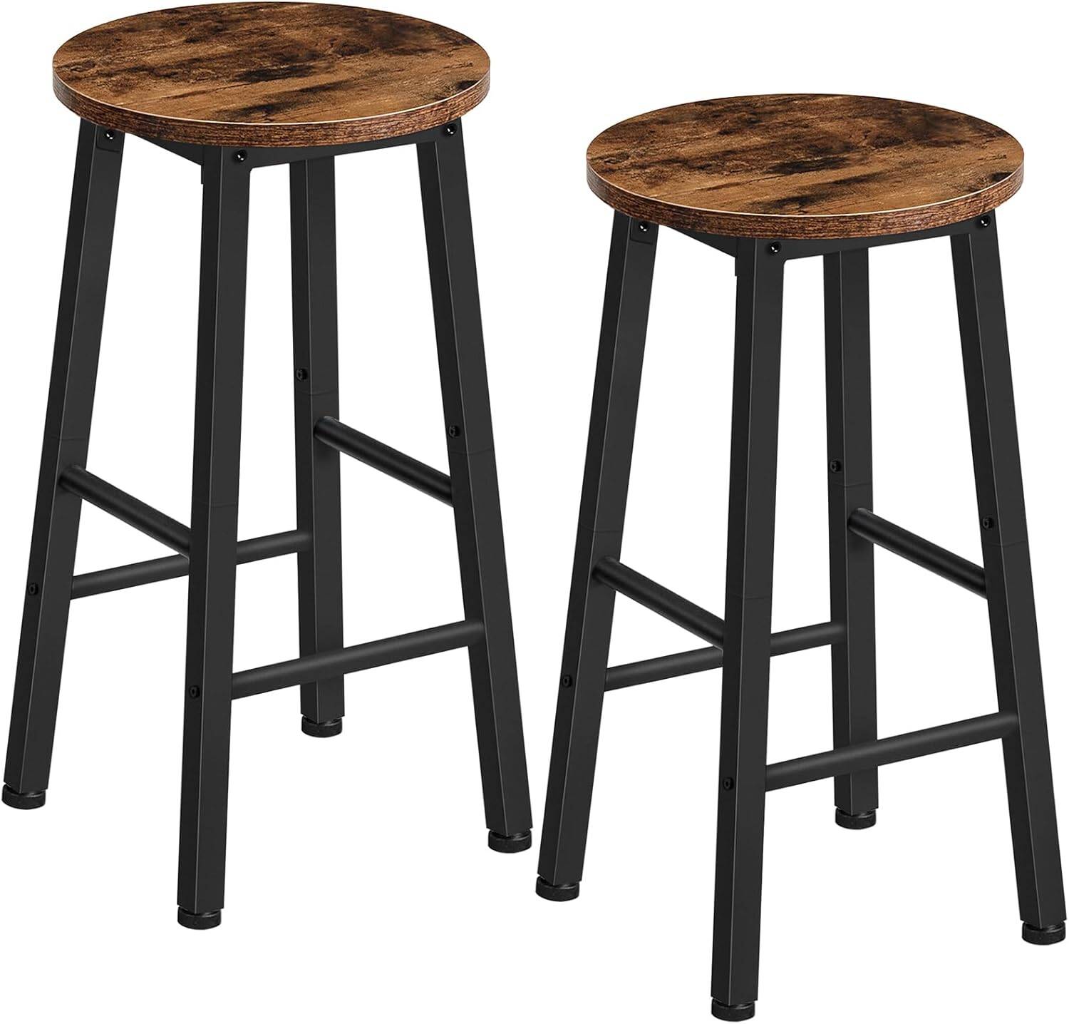 lot de 2 Tabourets de bar marron