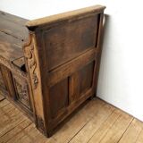 Church bench wooden chest 18th
