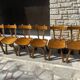 Set of 6 vintage chairs "Brutalist" in elm, 1950
