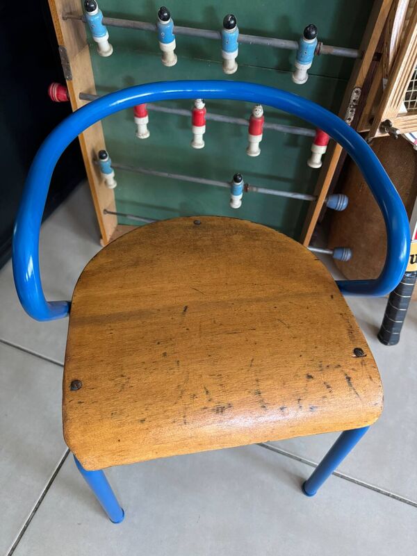Chaise écolier enfant Hitier vintage
