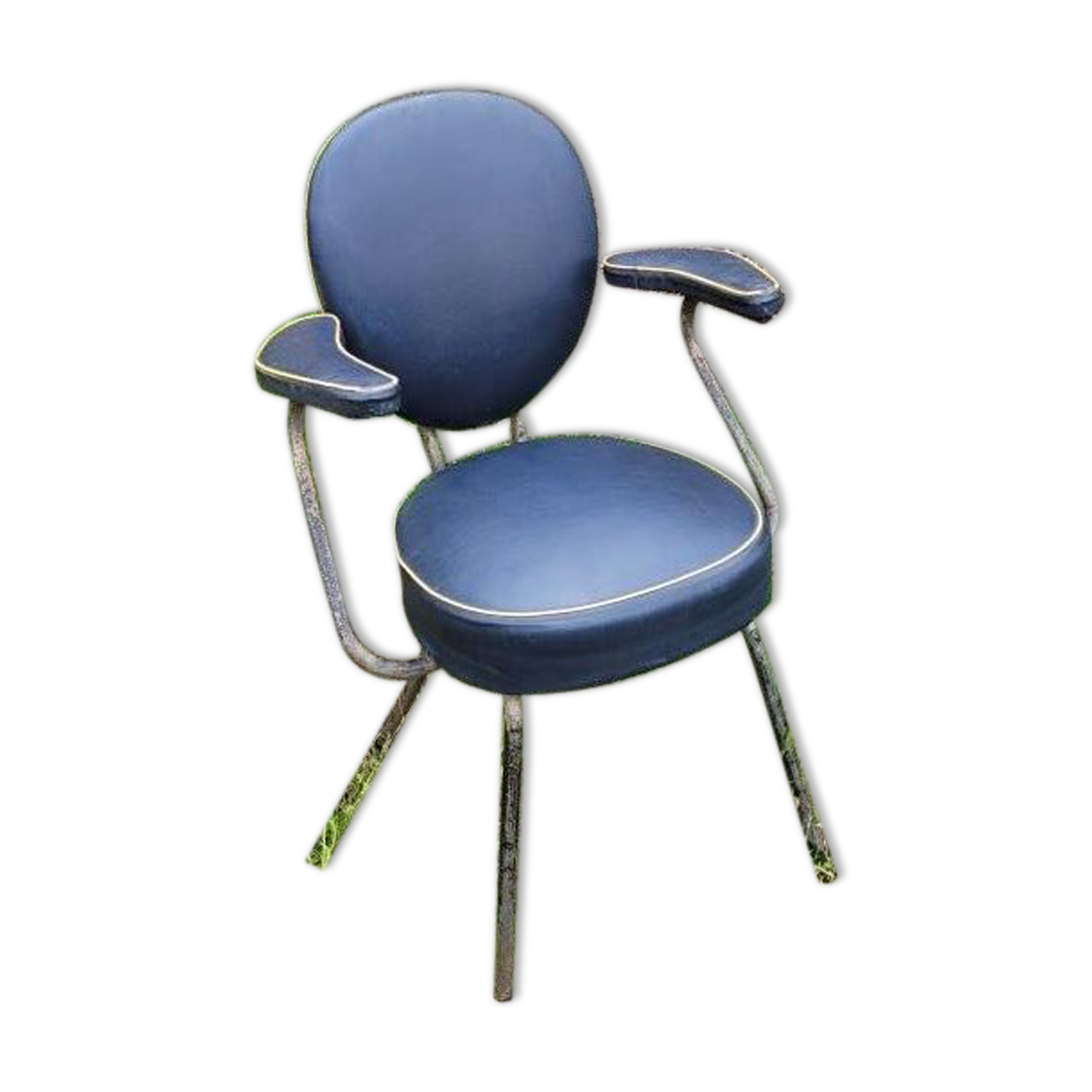 Metal and skai hairdresser's armchair 60s