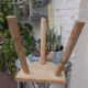 Raw wood tripod stool